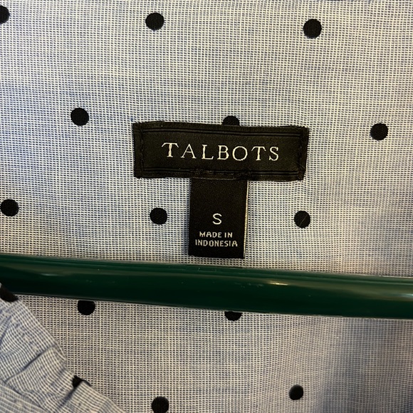 Talbots cotton band popover long sleeve shirt - Picture 3 of 3